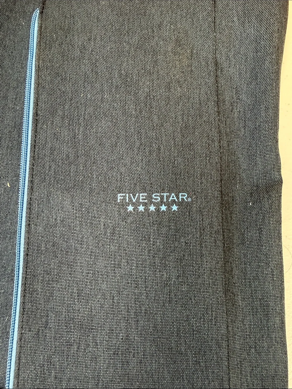 Five Star Charcoal Pencil Pouch and binder with Light Blue Zipper pouch on side